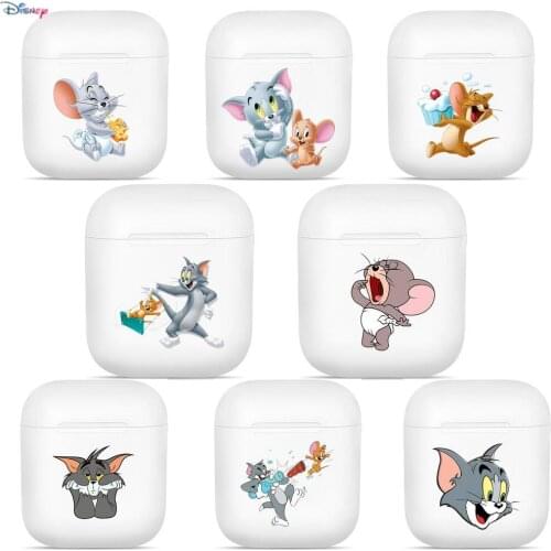 Cute cartoon C-cat and M-mouse For Apple Airpods 1/2 Cases Protective Bluetooth Wireless Earphone Cover For case Cases pro