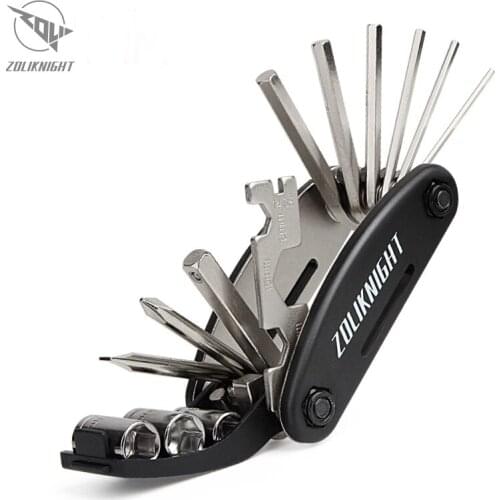Zoli 16 in 1 Multifunction Bicycle Repair Tools MTB Mountain Cycling Bike Repair Tool Kit Hex Spoke Cycling Screwdriver Tool