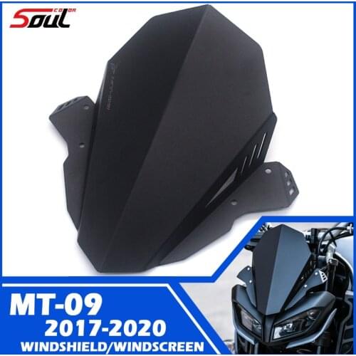 Motorcycle Aluminium Alloy Sports Windshield Viser VIsor WindScreen Fits For YAMAHA MT09 MT-09 FZ09 2017 2018 2019 2020 17'-20
