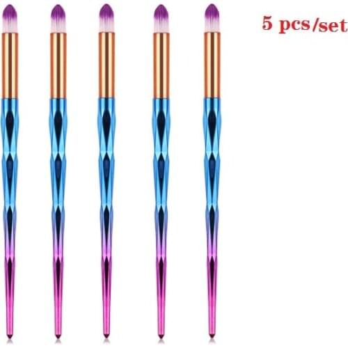 5Pcs Purple Diamond Makeup Brushes Set Powder Foundation Blush Blending Eye shadow Lip Cosmetic Beauty Brush Pincel Maquiagem