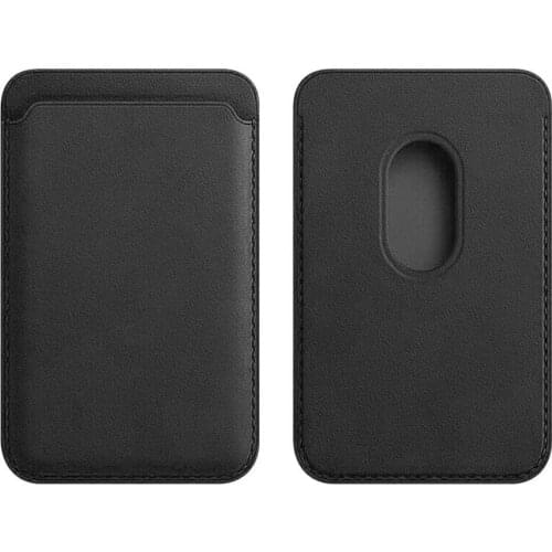 Newest Leather Magnetic Card Holder For IPhone 12 Back Wallet Original Card Pocket Holder Slot For IPhone 12 Pro Mini Mag Safe