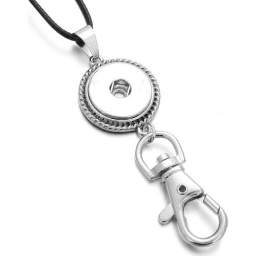 New 18mm Snap Pendant Necklace lanyard Snap Necklace for women Fit 18mm Snap Buttons Jewelry