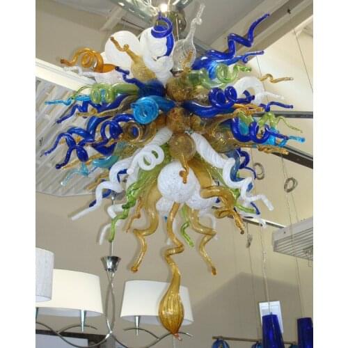 New Design Luxury LED Glass Flower Chandelier Lighting Hand Blown Glass AC110/120/220/240V