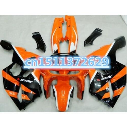 ABS Mold Fairing For Kawasaki ZX-6R ZX6R ZX 6R 1994-1997 94 95 96 97 Orange Black ZX 6R 1994 1995 1996 1997 fairing set-Dor D