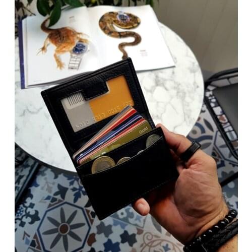 Personalized Minimalist Leather Wallet, Crazy Leather Cards, Coins Holder, Gift, Men Women, slim Minimal Small Leather Wallet