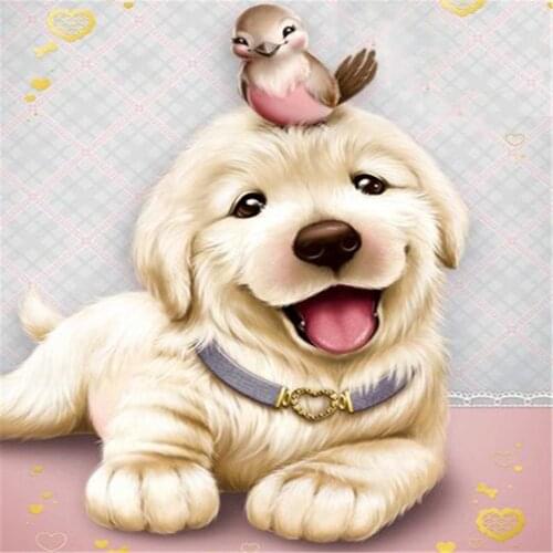 Pet Cartoon Animal DIY Embroidery Cross Stitch 11CT Kits Needlework Craft Set Cotton Thread Printed Canvas Dropshipping