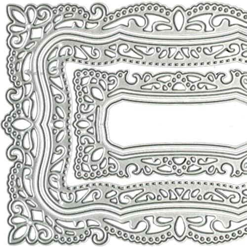 F2TE Rectangle Mirror Metal Cutting Dies Stencil DIY Scrapbooking Album Paper Card