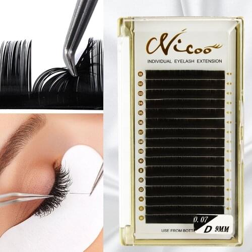 Wholesale 8-16mm Eyelash Extension False Eyelashes Russia Volume Silk Handmade Natural Long Lash Extension Individual Lash