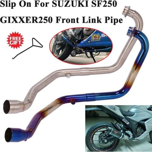 Slip On For SUZUKI GIXXER 250 GIXXER250 SF250 Motorcycle Exhaust Muffler Escape Modified Motorbike Front Tube Middle Link Pipe