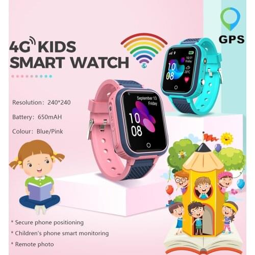Kids Smart Watch 4G+GPS+ WIFI+LBS Tracker Phone Watch Waterproof SOS Video Call For Children Anti Lost Monitor Baby Watch