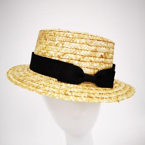 Baby Large Brim Straw hat Bowknot kids 3-8 years Sun Hat Kids Child Girls Beach Summer Boater Beach Round Flat Top fedora hat