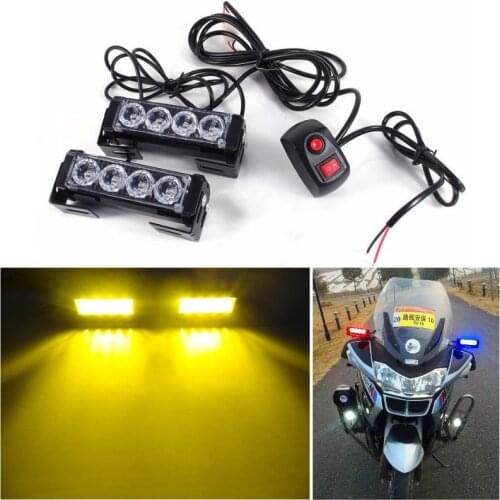 12v Motorcycle Led warning light Day driving signal flasher DRL Running strobe lamp Police Patrol beacon Caution Safety lights
