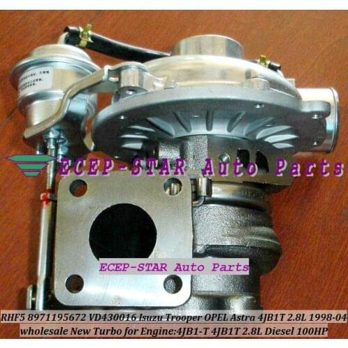 RHF5 8971195672 VD430016 Turbo Turbine Turbocharger For ISUZU Trooper Rodeo For OPEL For VAUXHALL Astra 98-04 4JB1-T 4JB1T 2.8L
