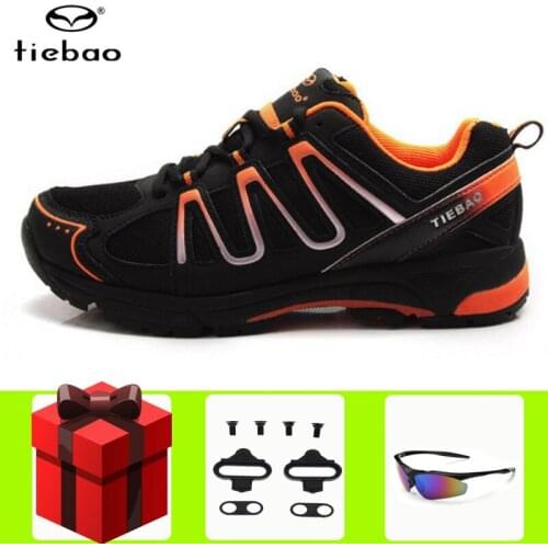 Tiebao MTB Cycling Shoes Mountain Bike Bicycle Self-locking Shoes Non-slip Breathable Bike Sneakers Leisure Bicicleta Carretera