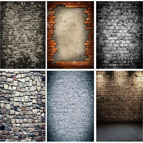 Vinyl Custom Vintage Brick Wall Photography Backdrops Wooden Floor Photo Background Studio Prop 21123 ZQ-02