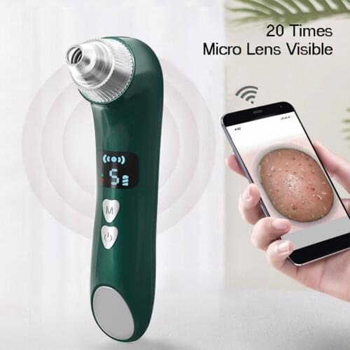 Visual Blackhead Extraction Remover Vacuum Pore Cleaner Acne Electric Heating Nose Face Deep Skin Care WIFI Microscope Camera