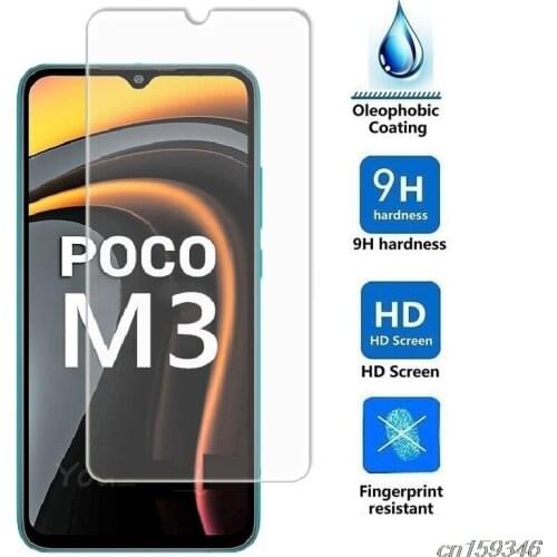 For Xiaomi Poco M3 Protective Glass For Xiomi Pocophone M3 Glass Screen Protector Xaomi Poco X3 NFC Shockkproof Film