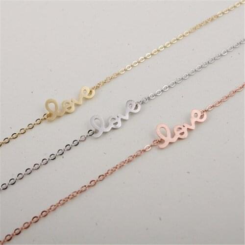 Women "Love "Letter Bracelet Gold and Silver and Rose Gold For Women Best fashion Gift