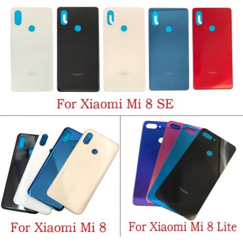 10Pcs/Lot Replacement Glass Battery Back Cover Case Rear Glass Door Housing with Glue For Xiaomi Mi8 Mi 8 Lite / Mi 8 Se 8se