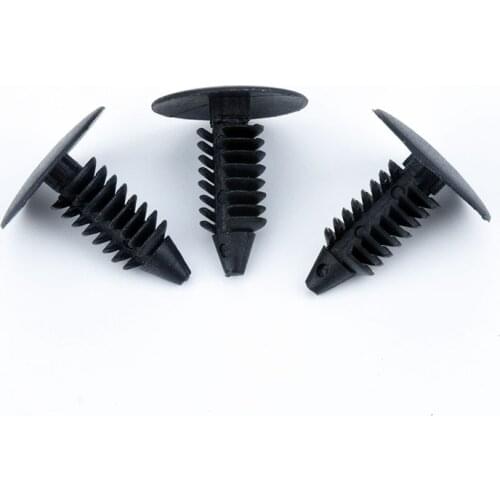 50Pcs Auto Fastener Fit 8mm Hole Nylon Car Clips Fender Bumper Shield Retainer Plastic Rivet For GM Ford Chrysler