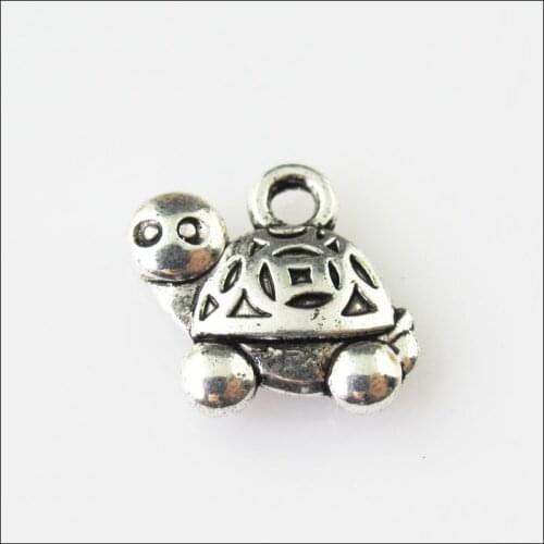 20 New Animal Tortoise Turtle Tibetan Silver Tone Charms Pendants 13x15mm