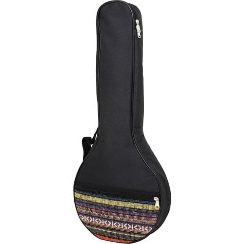 4-String Banjo Bag Ethnic Style Folk Style Banjo Bag Gig Bag Non-Woven Fabric with Cotton Lining