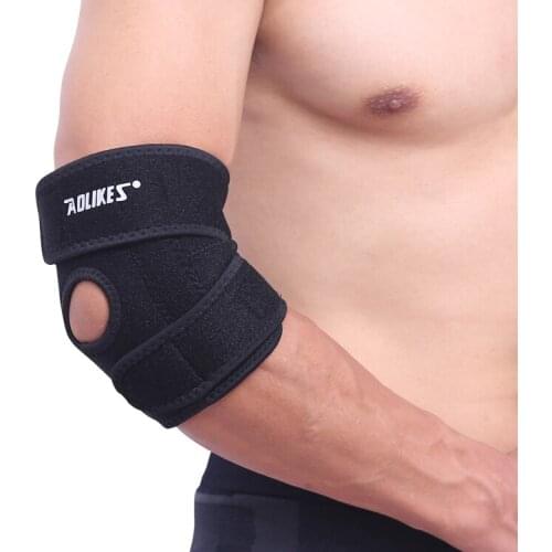 AOLIKES 1PCS Adjustable Elbow Support Pads With Spring Supporting Codera Protector Sports Safety For Ciclismo Gym Tennis