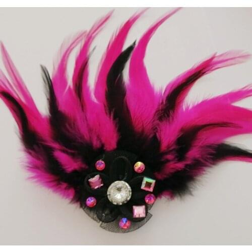 Luxury New Rose Feather Crystal Brooch Pin Men Women Wedding Party Jewelry Accessories Corsage Handmade Gift Idea For Her