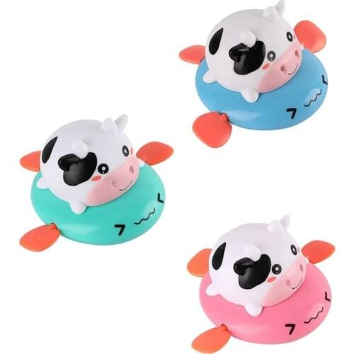 Cow Clockwork Toy Baby Bath Toy Swimming Pool Toys, Wind Up Cute Bathtub Toys Gifts for Infants Kids Birthday Christmas