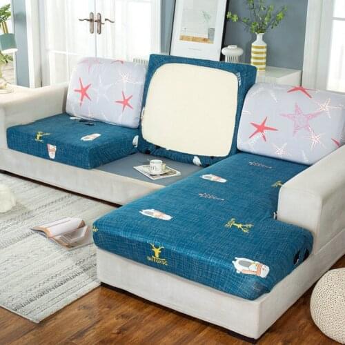 Printed Sofa Cushion Cover Elastic Home Decoration Protector Sofa Cover Personality Matching Washable Couch Cover Slipcover