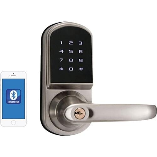 Electronic Door Lock 3-in-1 Password Keyhole Digital Touch Screen Keypad Left Right Lever Reversible Handle Keyless Smart Lock