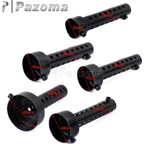 Black Silver Motorcycle Exhaust Muffler Insert Baffle DB Killer Adjustable Silencer Noise Eliminator 35/42/45/48/60mm