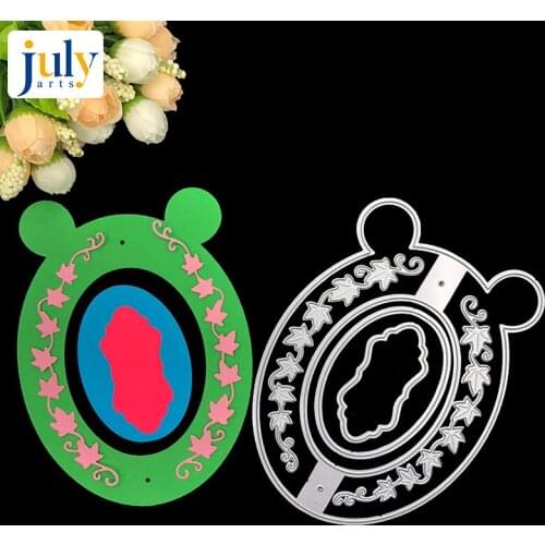 Julyarts Maple leaves Mirror Ellipse Metal Cutting Dies Craft Scrapbooking New Dies Cut Stamps Embossing Stencils Cards Making