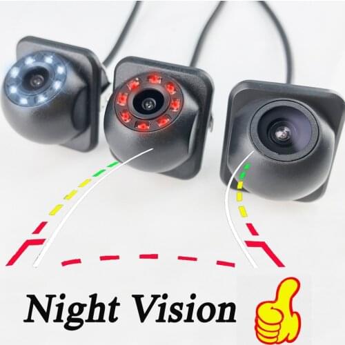 Dynamic Trajectory Parking Line 20 mm Car Rear View Reverse Infrared Camera Night Vision For Parking Monitor Waterproof HD Video