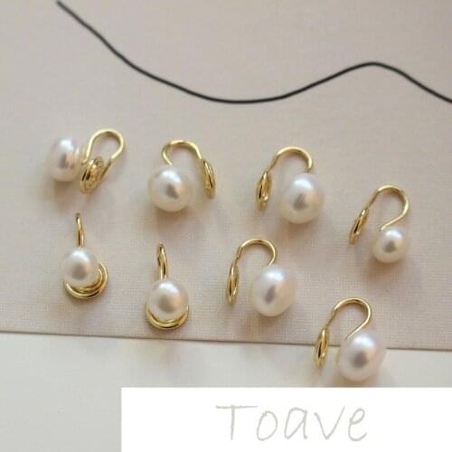 Natural freshwater pearl mosquito-scented disc ear clip empty bag 18K real gold diy ear accessories material