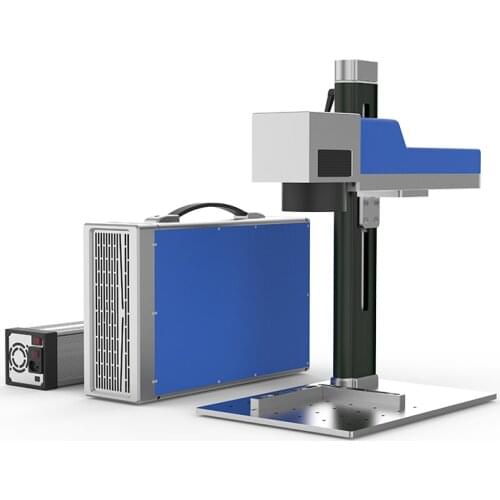 Small mini 3d color portable mopa fibre laser raycus metal fiber laser marking machine 20w 30w 50w 100w with rotary
