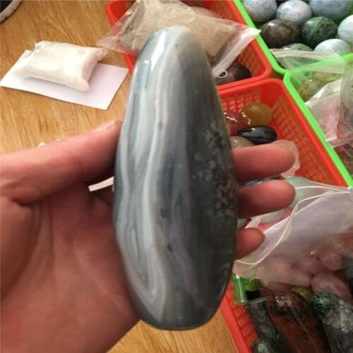 Massage stick made of natural Malagasy agate stone, g-spot crystal goth, sex toy for women