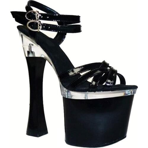 Wholesale and custom Pumps 18CM High Heels High Heeled Thick Sole Sexy Shoes For Women Performance / Model Shoes