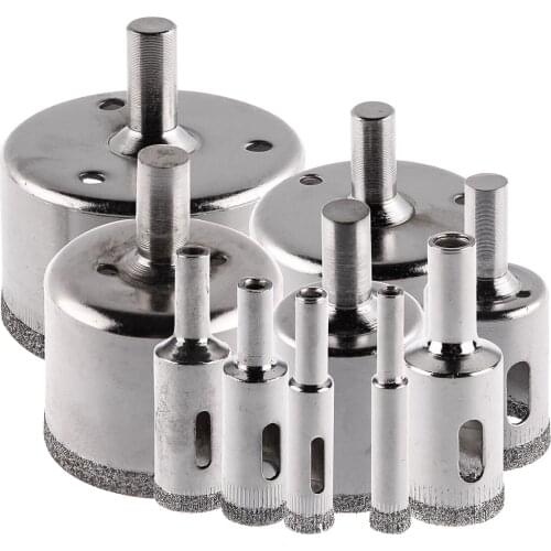10pcs Diamond Holesaw Cutter Set Holes Saw Drill Bit high quality 10-50mm Cutter For Tile Glass Porcelain Marble