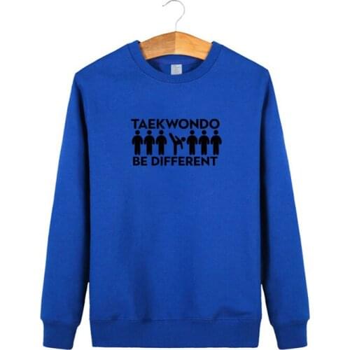 New Arrival Fashion Taekwondo Be Different Men Winter Long Sleeve Sweatshirts Funny Printed Tops