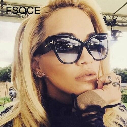 New Vintage Cat Eye Sun Glasses Big Frame Womens Square Sunglasses Women Men Fashion Luxury Brand Eyewear Gafas de sol UV400