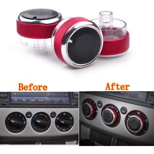 3xCar Heater Air Condition Panel Control Switch Knob Button TrimFit For Ford Ford Focus 2 MK2 Focus 3 MK3 Auto Inner Accessories