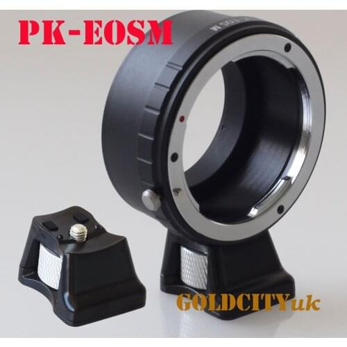 Adapter Ring with Tripod Stand for Pentax PK mount Lens to canon EOSM EF-M Mirrorless Camera eosm/m1/m2/m3/m5/m6/m10/m50/m100