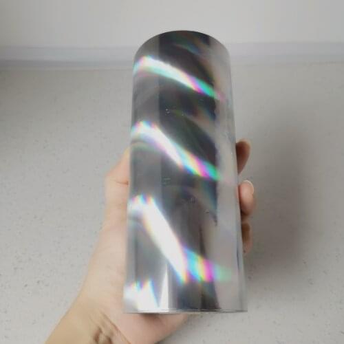 Discounting New Design Grid Laser Rainbow Foil Hot Stamping with Shipping Cost Fee for Paper or Plastic Material