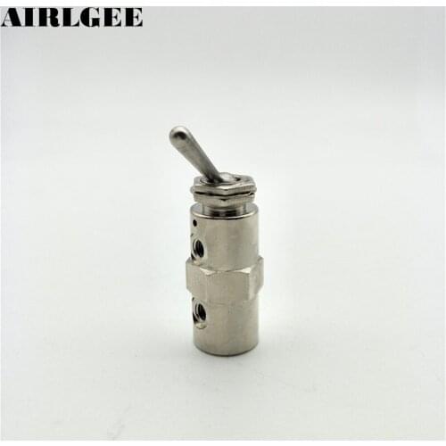 TAC2-4V 5mm Thread 2 Position 5 Way Cylindrical Mechanical Air Pneumatic Valve