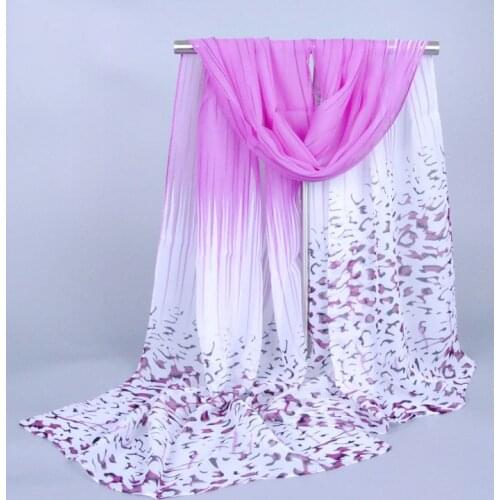 1pc Long Chiffon Leopard print scarves Designer Woman Fashion New Design Peacock Flower print scarves 50 *160cm