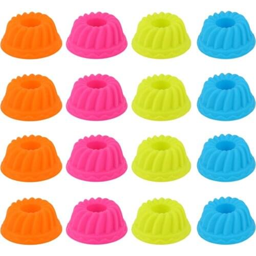 12pcs/Set Silicone Cake Mold Round Shaped Muffin Cupcake Baking Molds Kitchen Cooking Bakeware Maker DIY Cake Decorating Tools