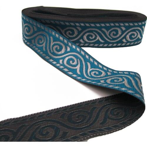 2 meters/lot Ethnic Style Propitious Clouds Jacquard Ribbon for DIY Craft Curtain Home Textile Clothing Decor Accessories