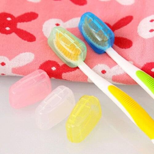 5 Pcs/Set Toothbrush Case Cover Light Plastic Brush Cap Travel Hiking Camping Portable Protective Sleeve Toothbrush Head Cap
