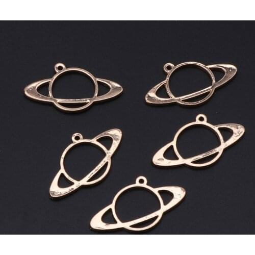 5Pcs Honeybee Planet UV Frame Pendant Open Bezel Setting UV Resin Jewelry DIY